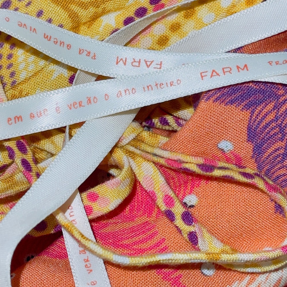 FARM RIO Toucan Patchwork Maxi Dress 100% Viscose Tropical Sunset Sundress - Picture 11 of 13